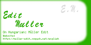 edit muller business card